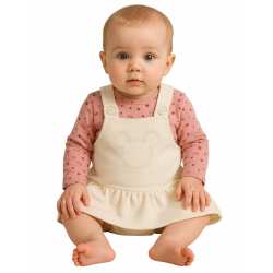 Completo Bimba Vestitino + T-shirt ML