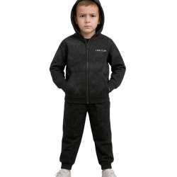 TUTA FELPATA DA MASCHIO 6 A 14 ANNI NERA
